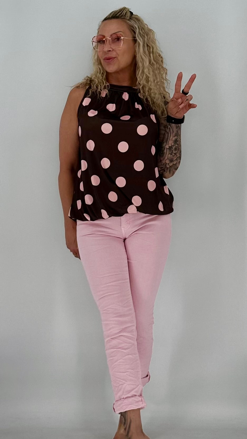 Neckholder-Top "Pünktchen" in 3 Farben