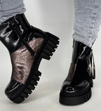 Boots schwarz/petwer lack A-916