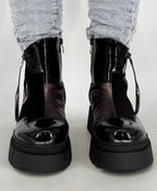 Boots schwarz/petwer lack A-916