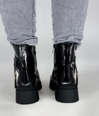 Boots schwarz/petwer lack A-916