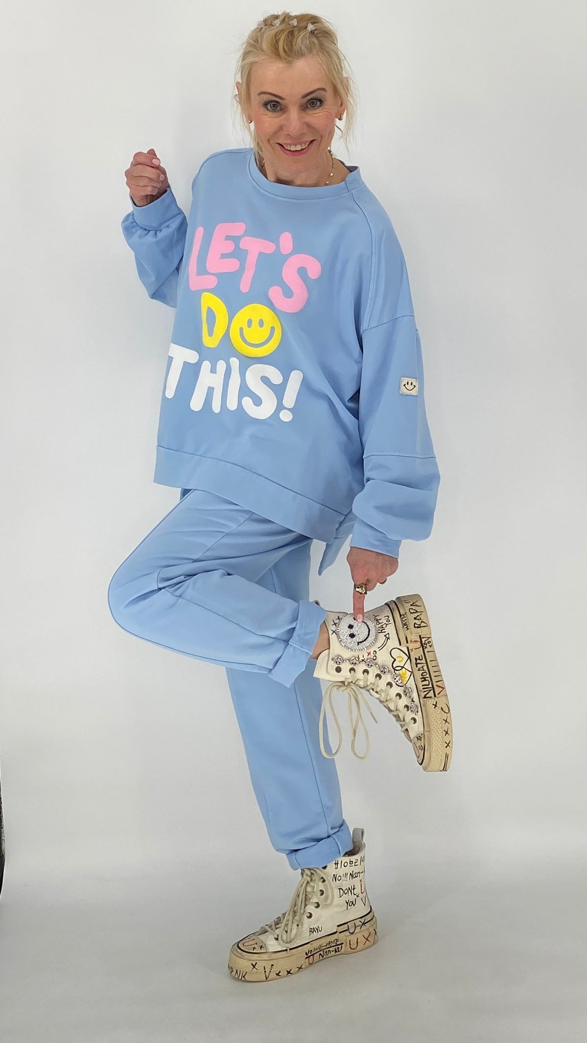 Hose "Smile" in beige, blau, mint, gelb, rosa