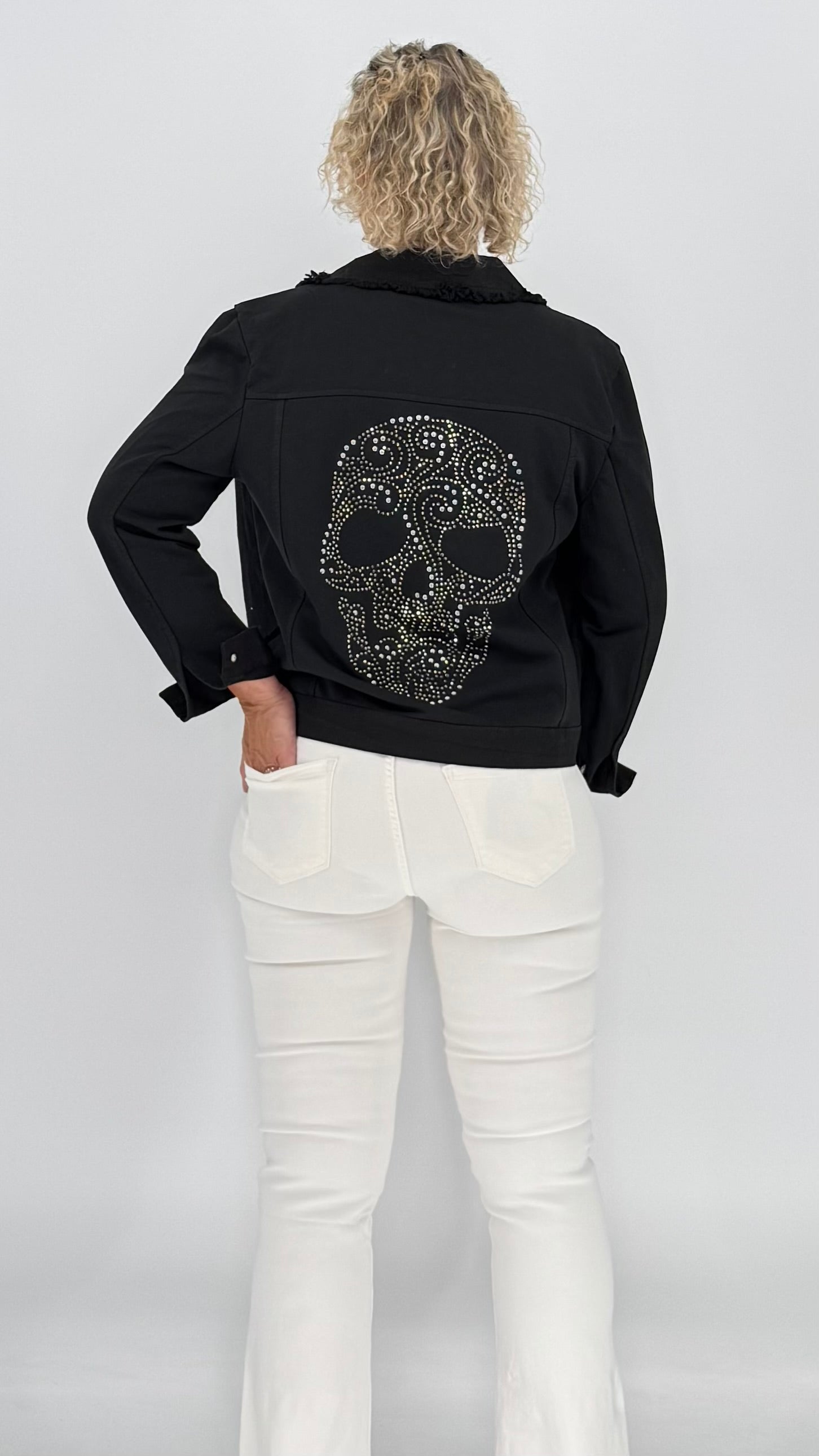 Jacke "Totenkopf", schwarz