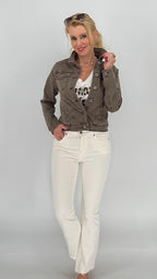 Jeans Jacke "light Denim", braun