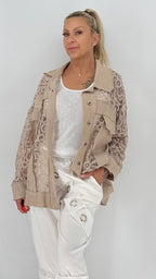 Sommer Jacke, ausgefranst mit Spitzeneinsatz