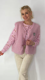 Weste mit Knöpfen, rosa
