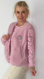 Weste mit Knöpfen, rosa