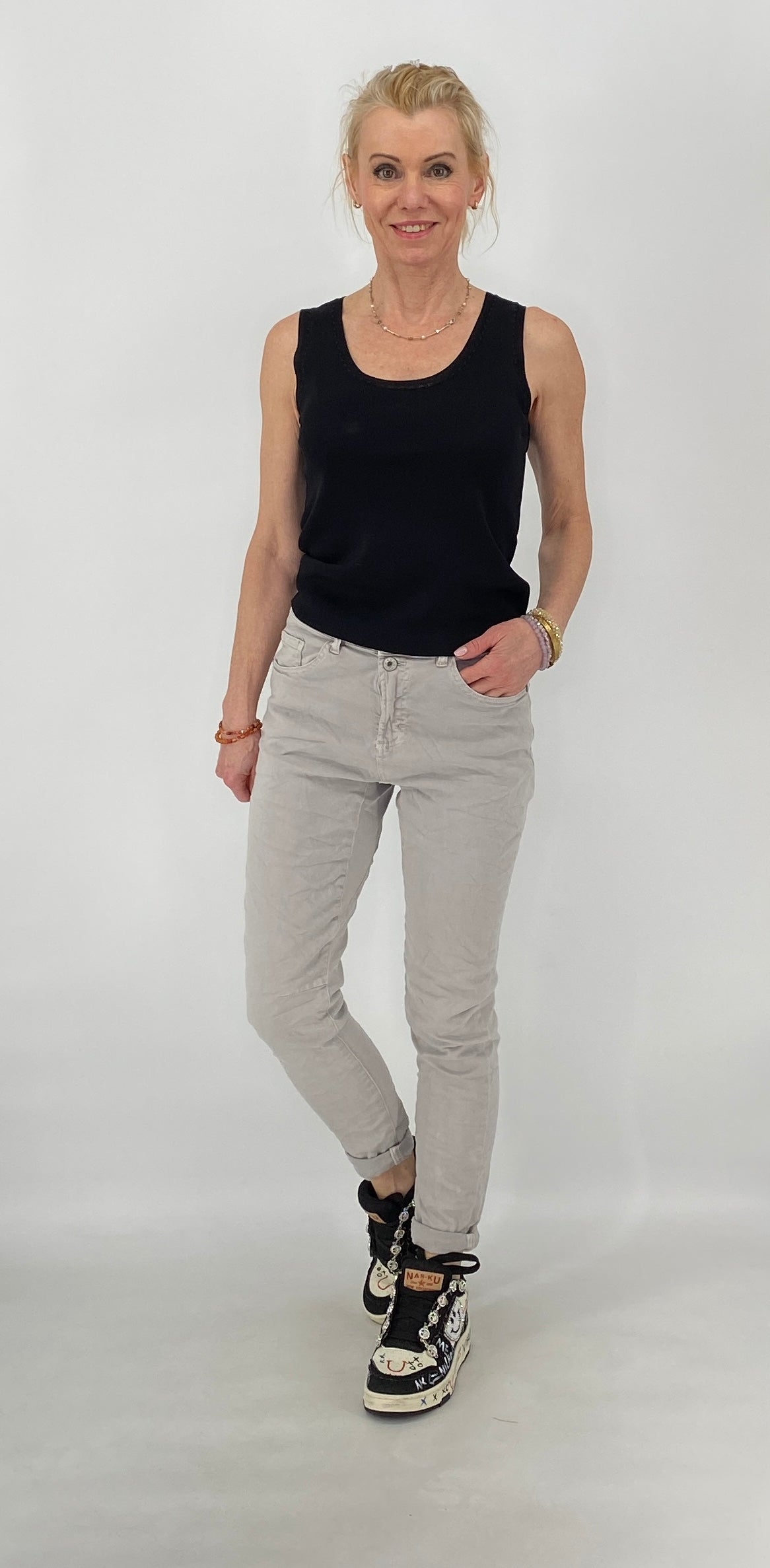 Hose MC, grau, rosa, mint