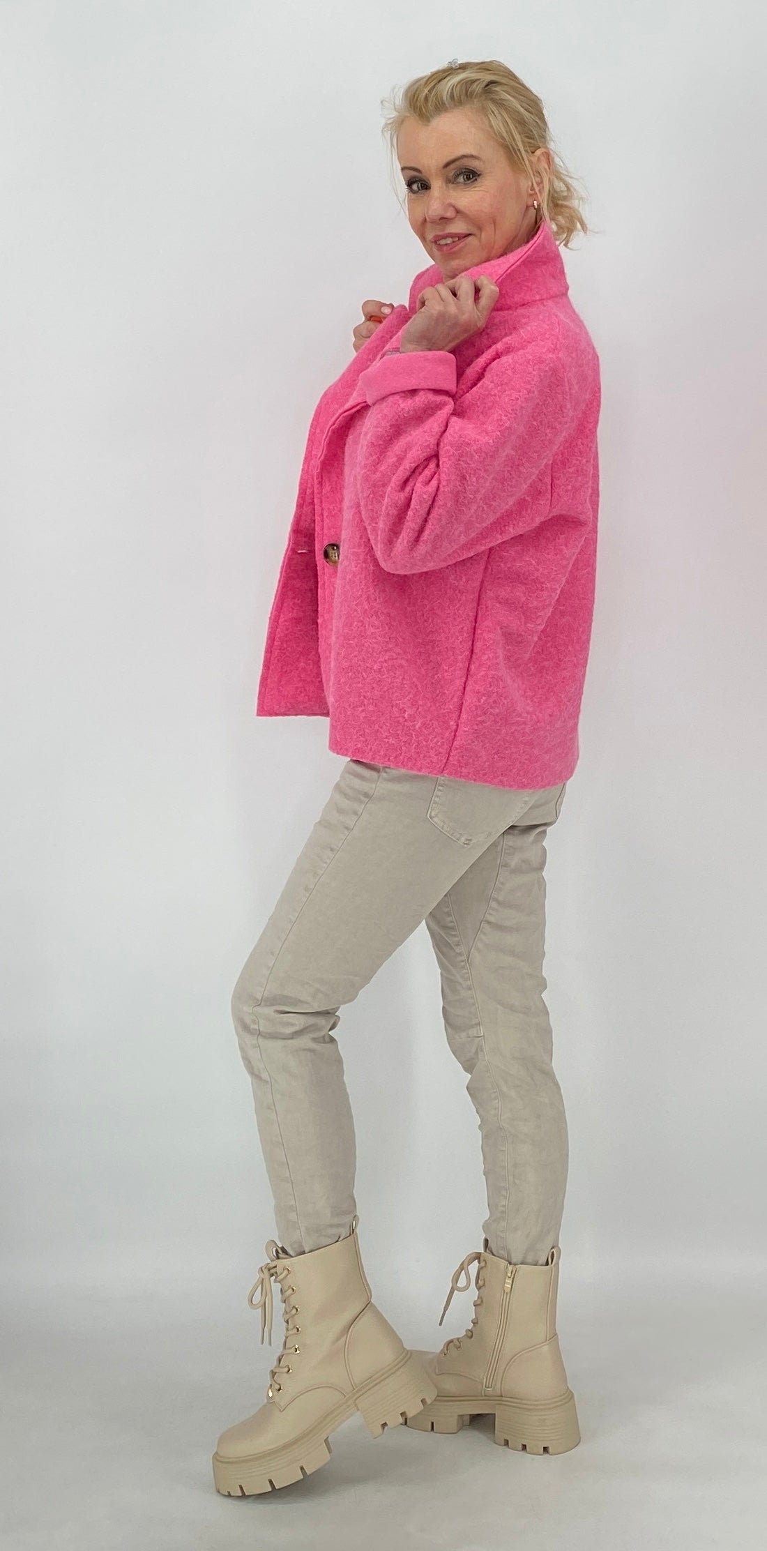 Hose MC, beige, weiß