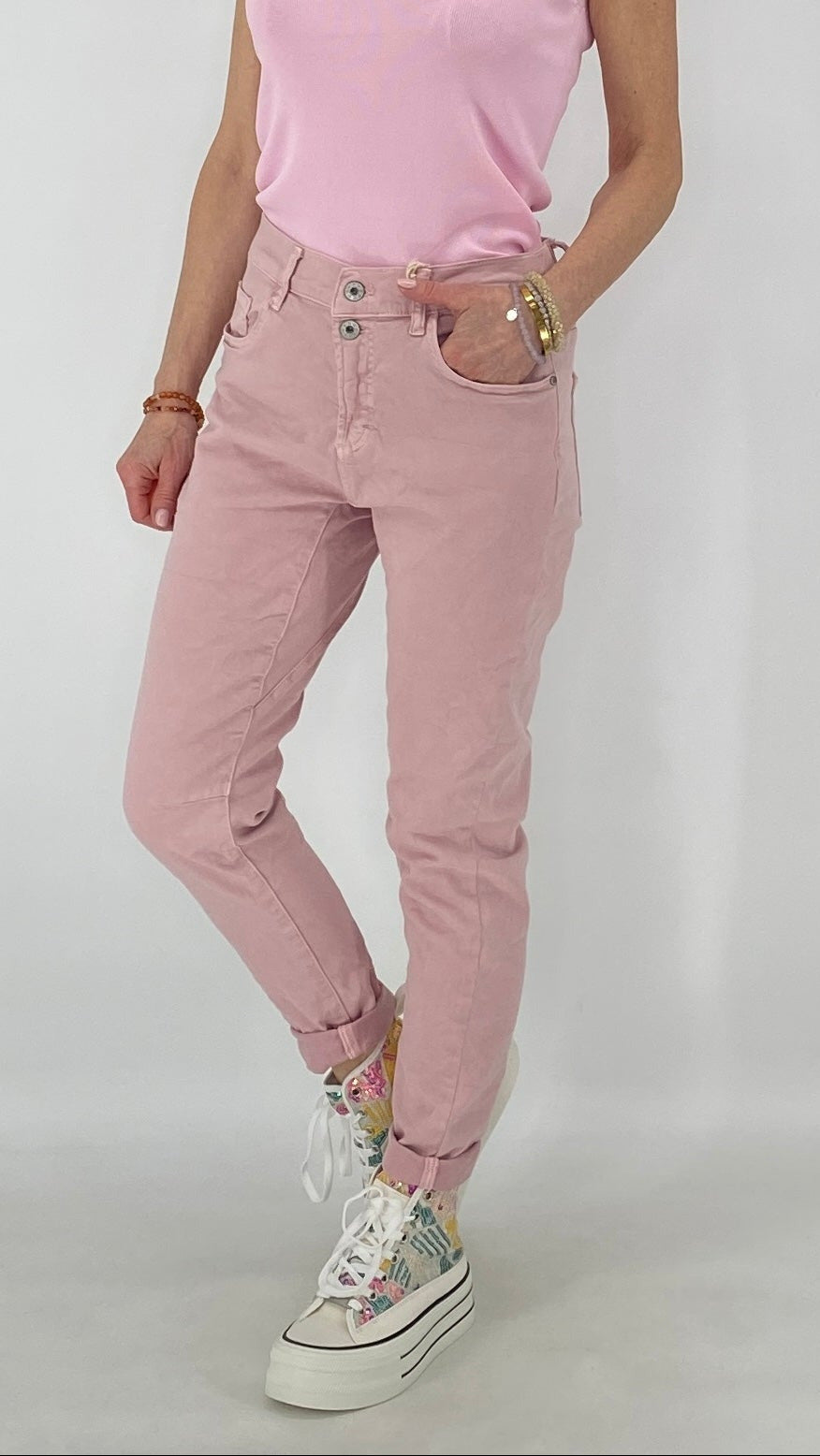 Hose MC, grau, rosa, mint