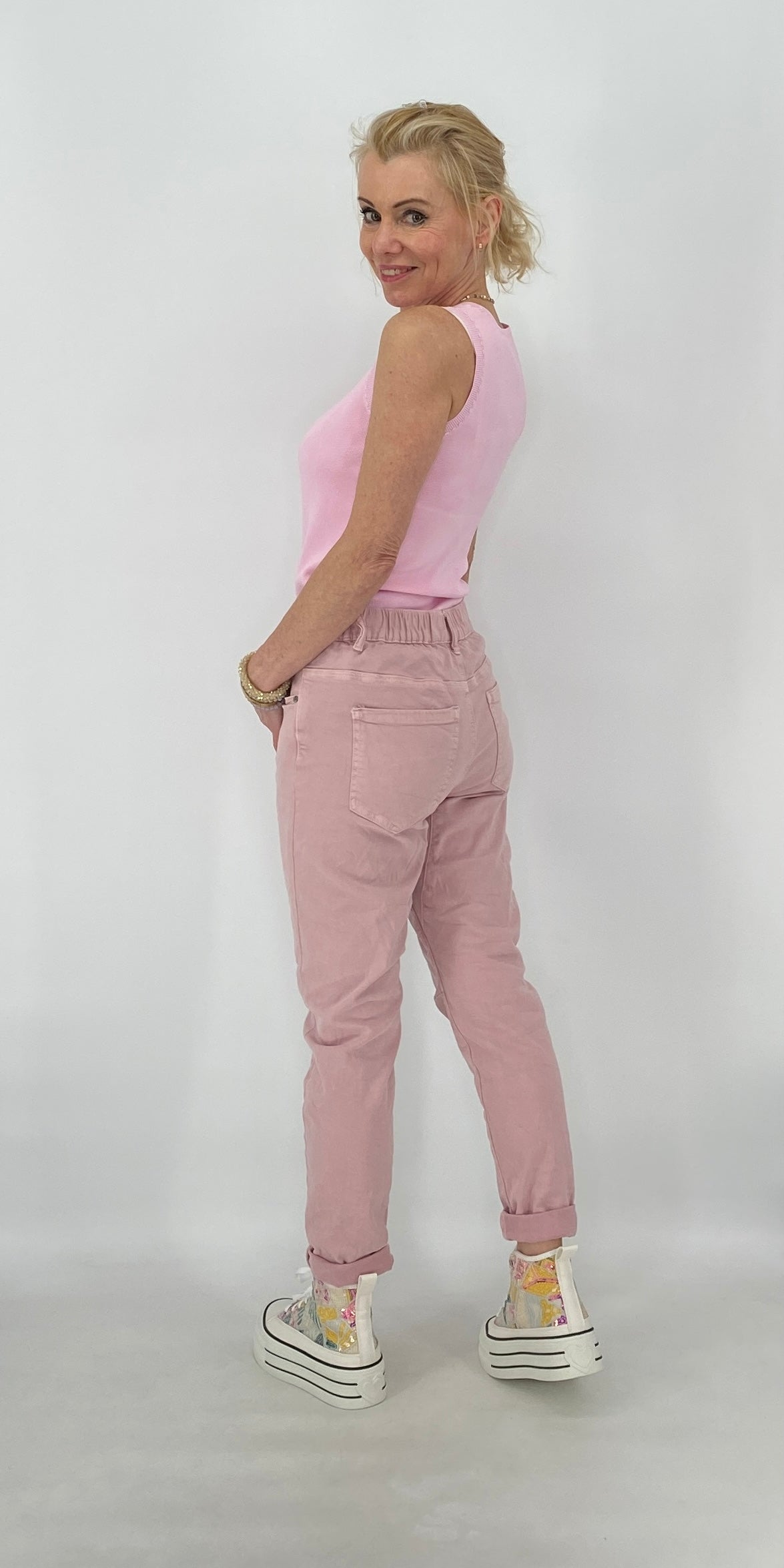 Hose MC, grau, rosa, mint