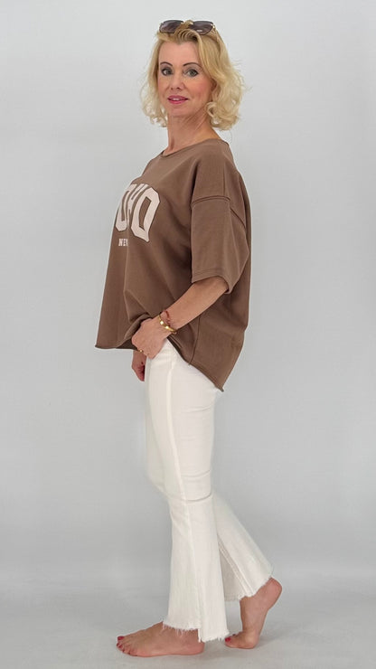 Sweatshirt in camel, "SOHO"