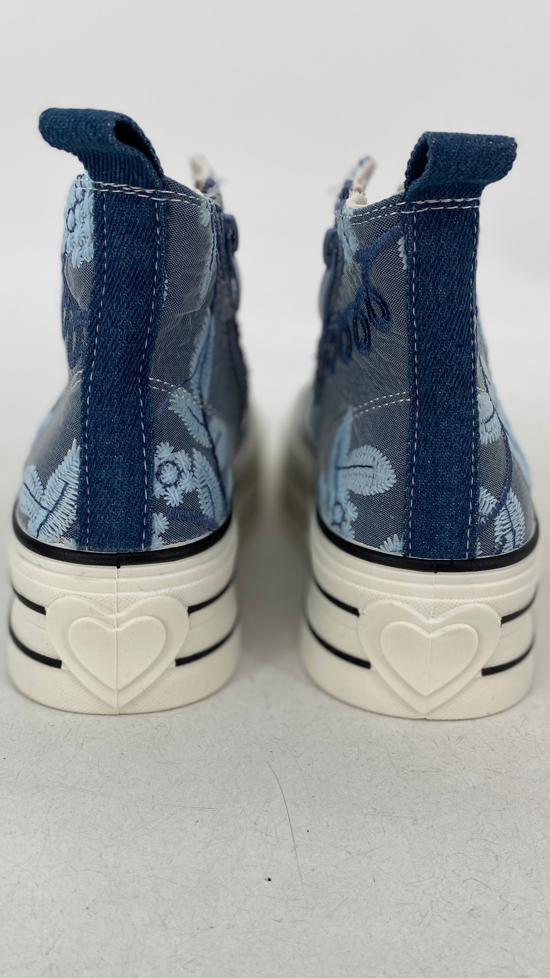 Sneaker mit Plateausohle, blau 8-140