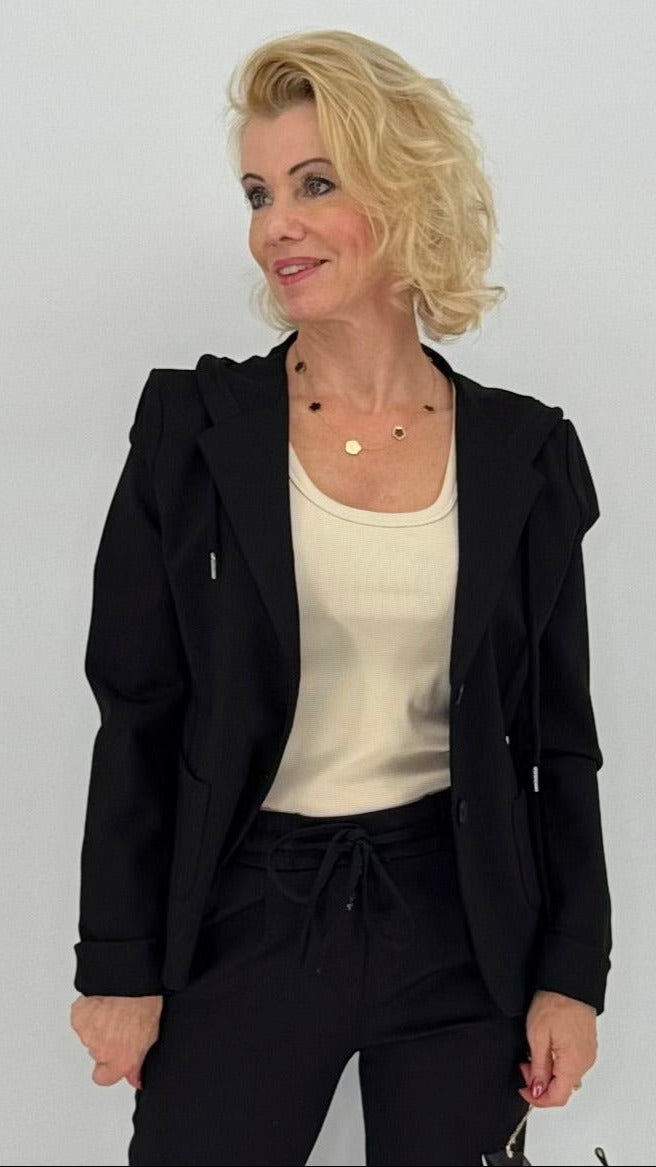 Blazer ESViViD, schwarz mit Kapuze