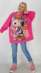 Shirt "Snoopy", weiß, pink