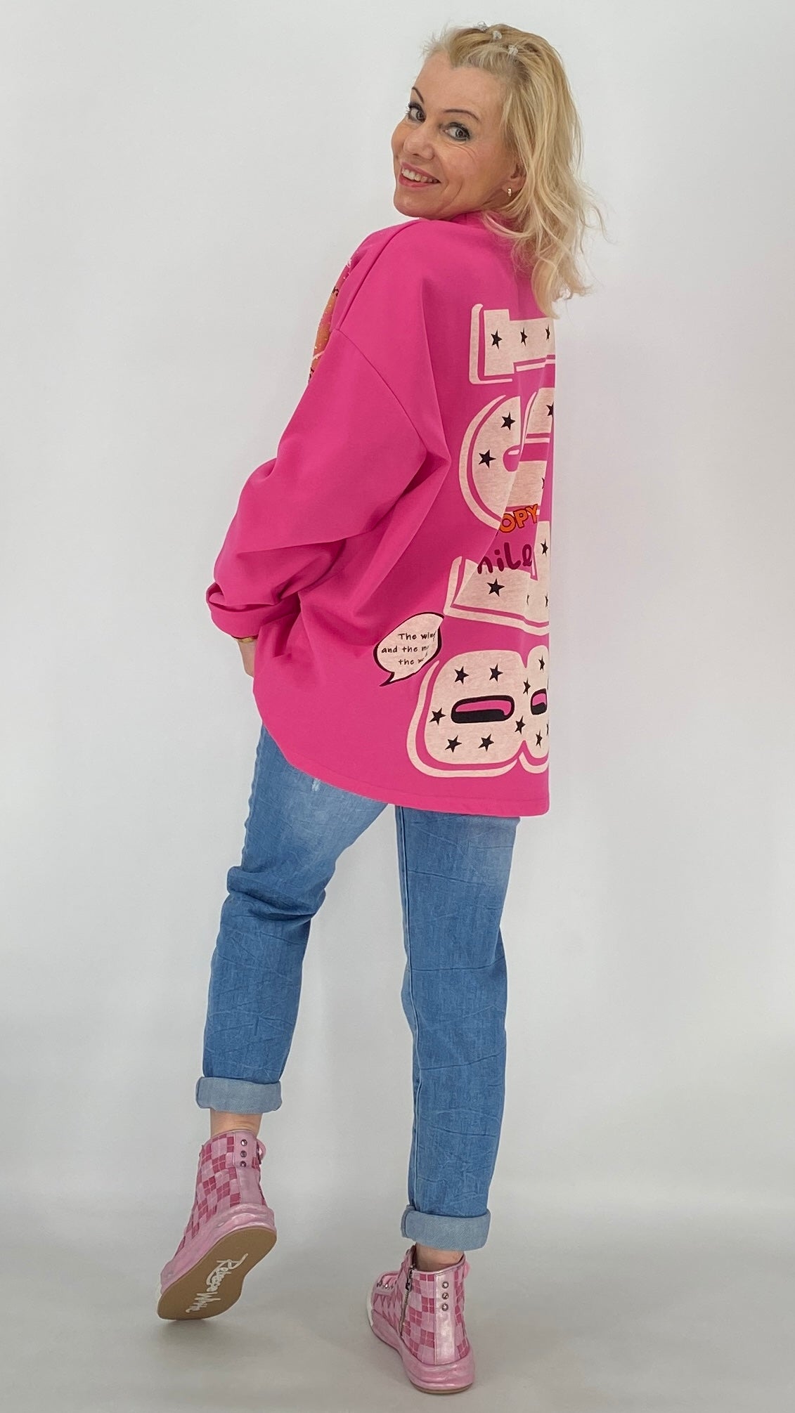 Shirt "Snoopy", weiß, pink