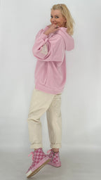 Hoodie in Rosa, Pink, Beige