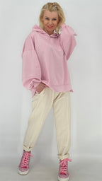 Hoodie in Rosa, Pink, Beige