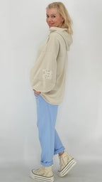 Hoodie in Rosa, Pink, Beige