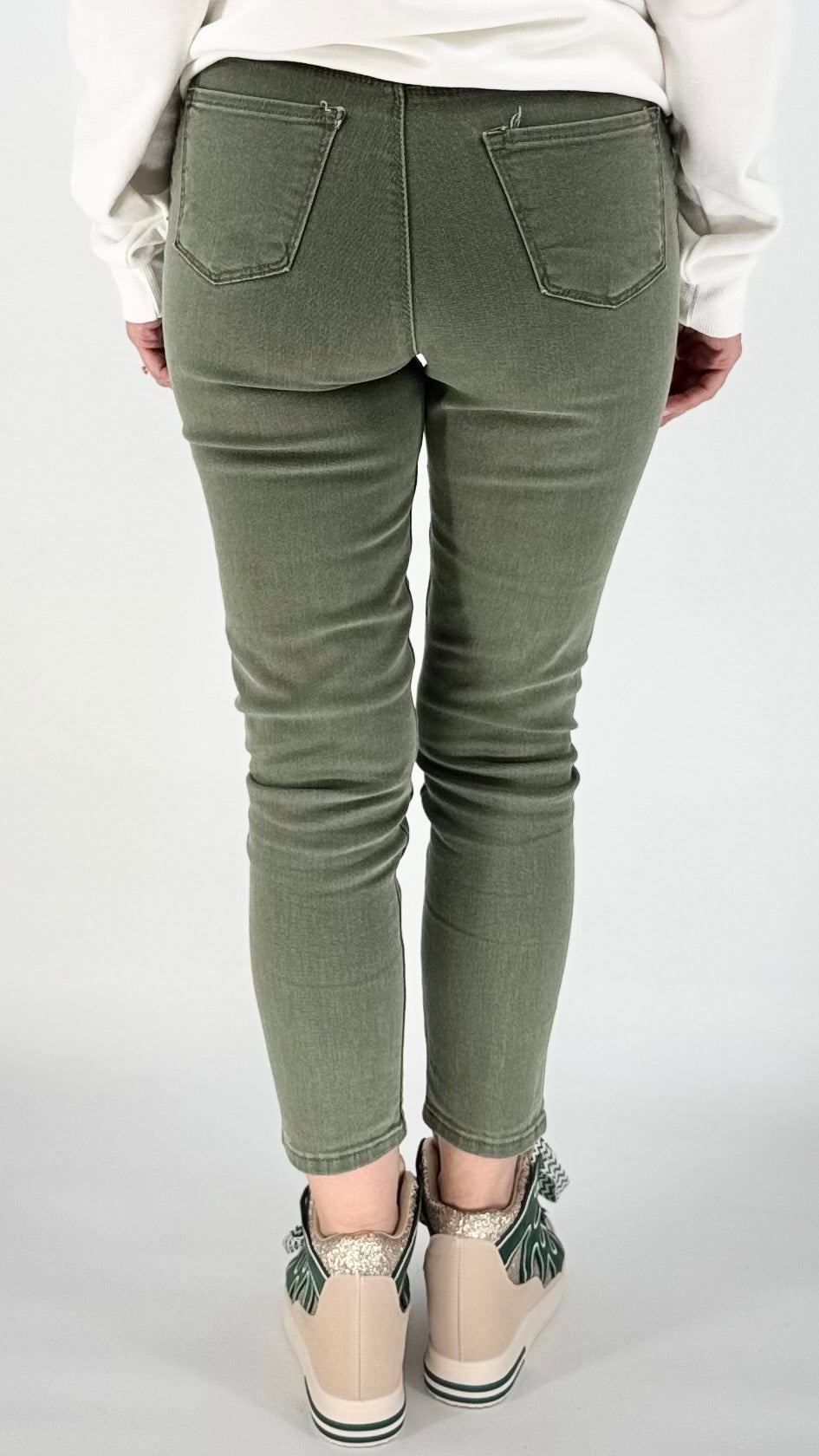 Jeans Hose Slim grün