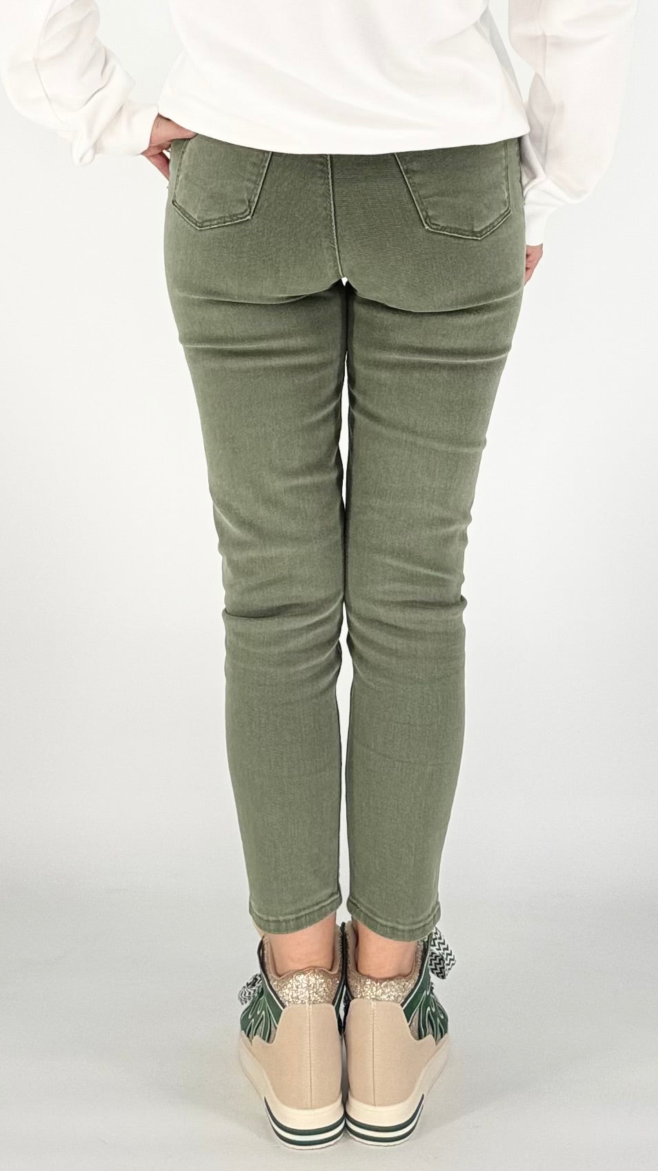 Jeans Hose Slim grün