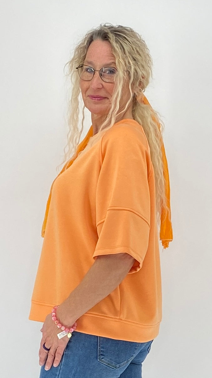 Shirt "AMORE", orange, rosa, gelb