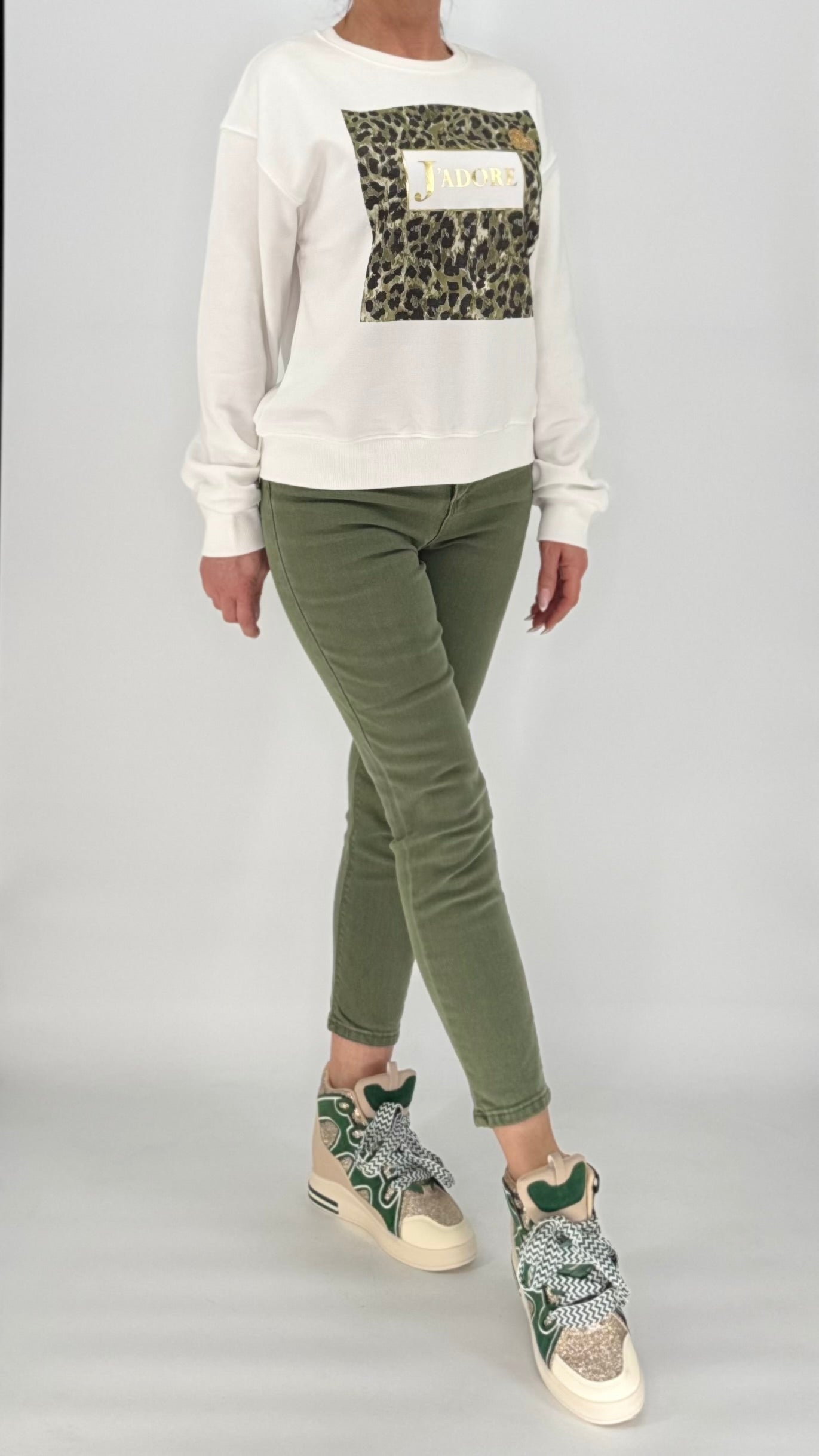 Jeans Hose Slim grün