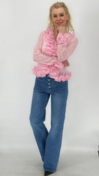 Mid Waist Jeans mit Knöpfchen