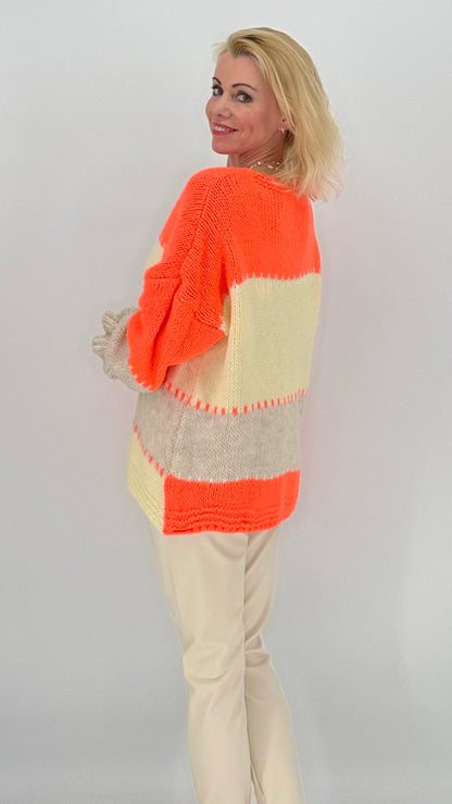 Strickjacke "Neon", orange