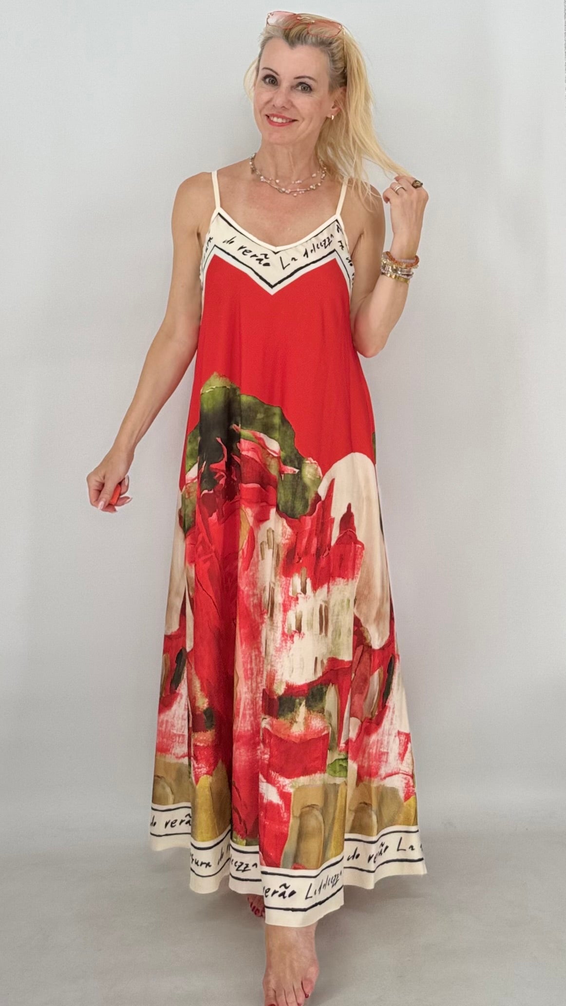 Sommer Kleid in vielen Farben, Viskose/Seide