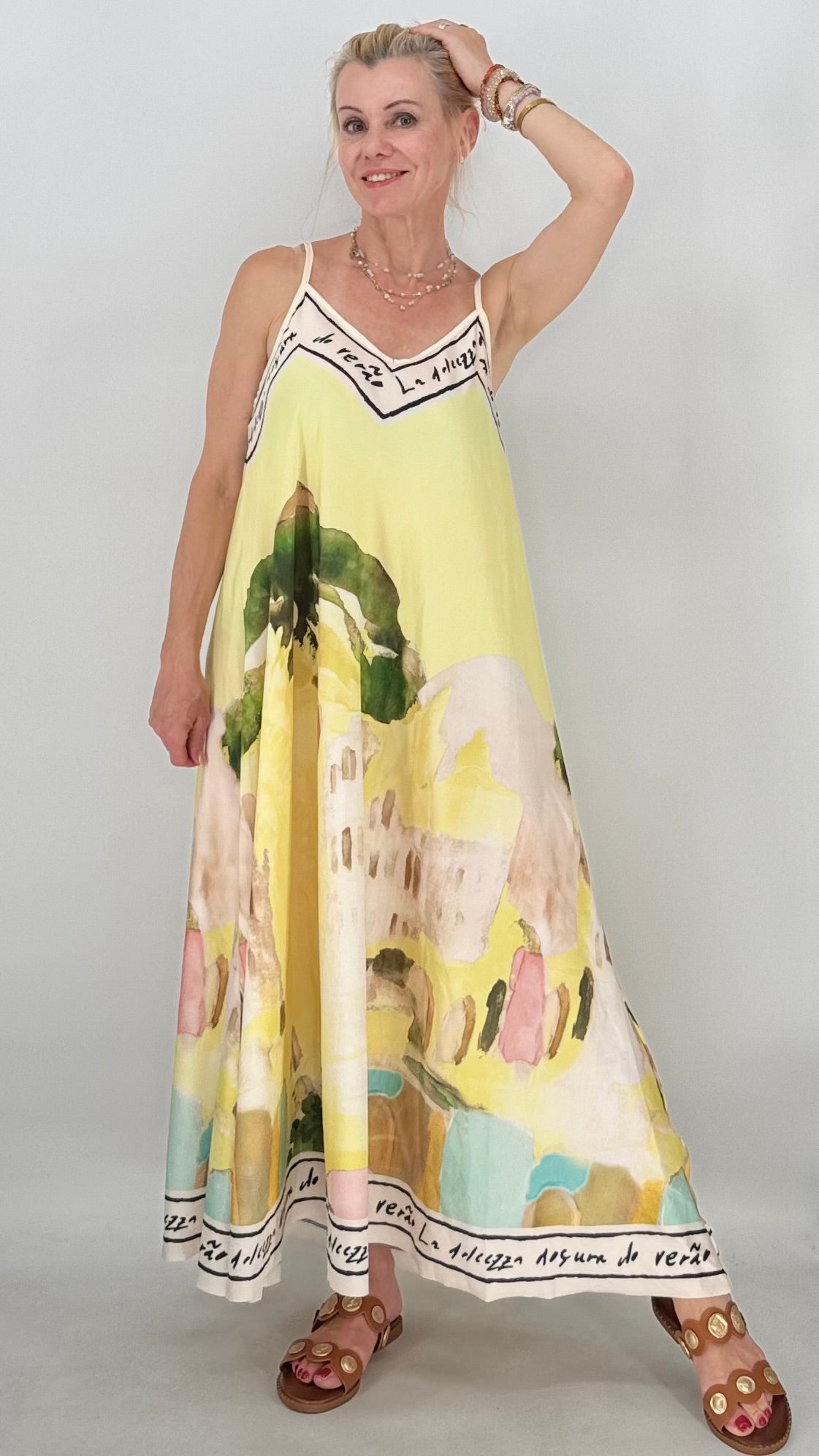 Sommer Kleid in vielen Farben, Viskose/Seide