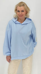 Hoodie in Rosa, Pink, Beige, Blau