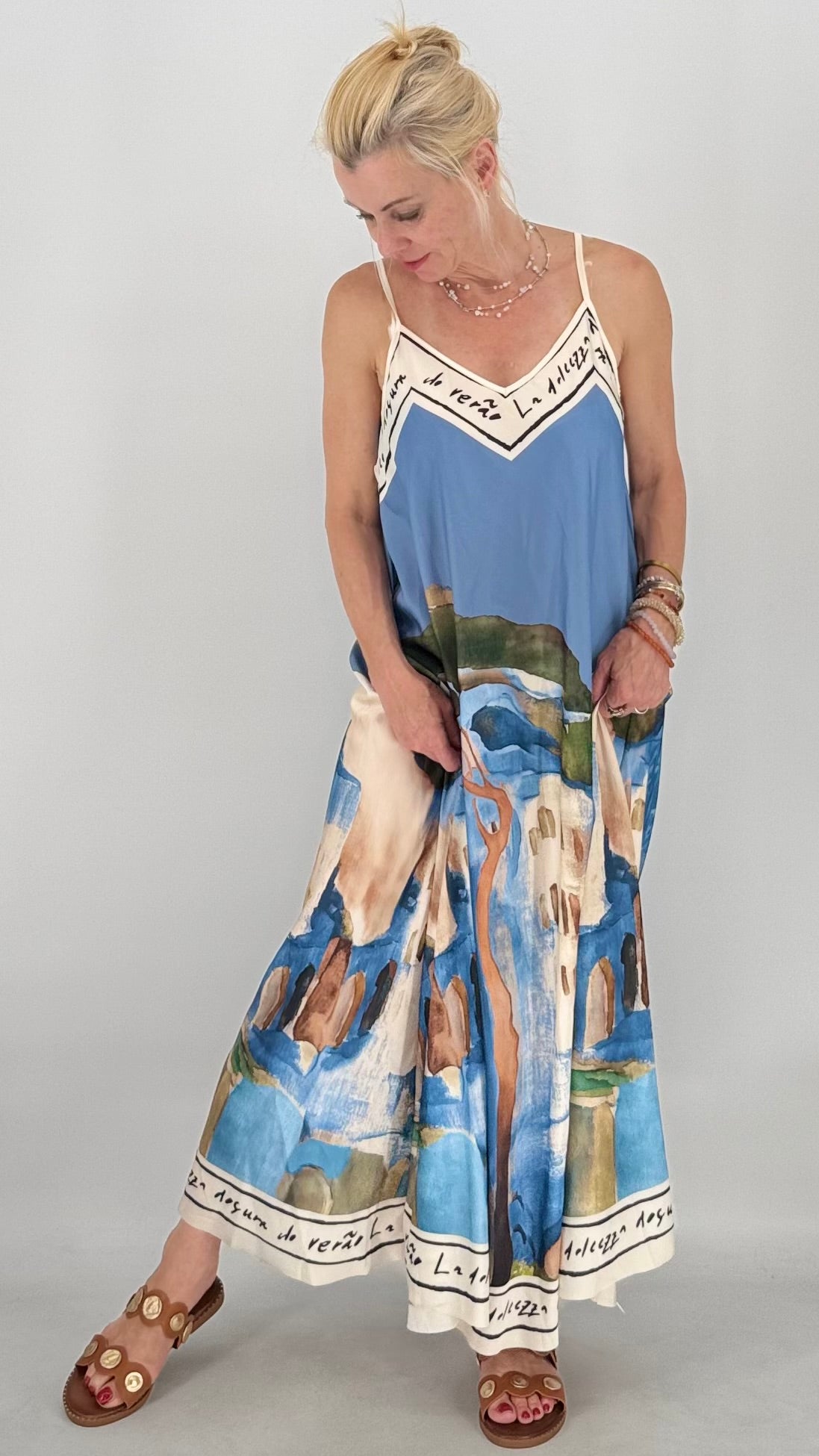 Sommer Kleid in vielen Farben, Viskose/Seide