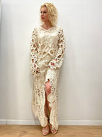 Häkelrock 100% Baumwolle, beige