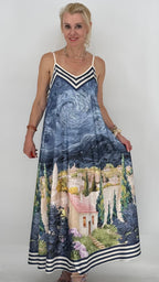 "Dolce Vita" Sommer Kleid in vielen Farben, Viskose/Seide