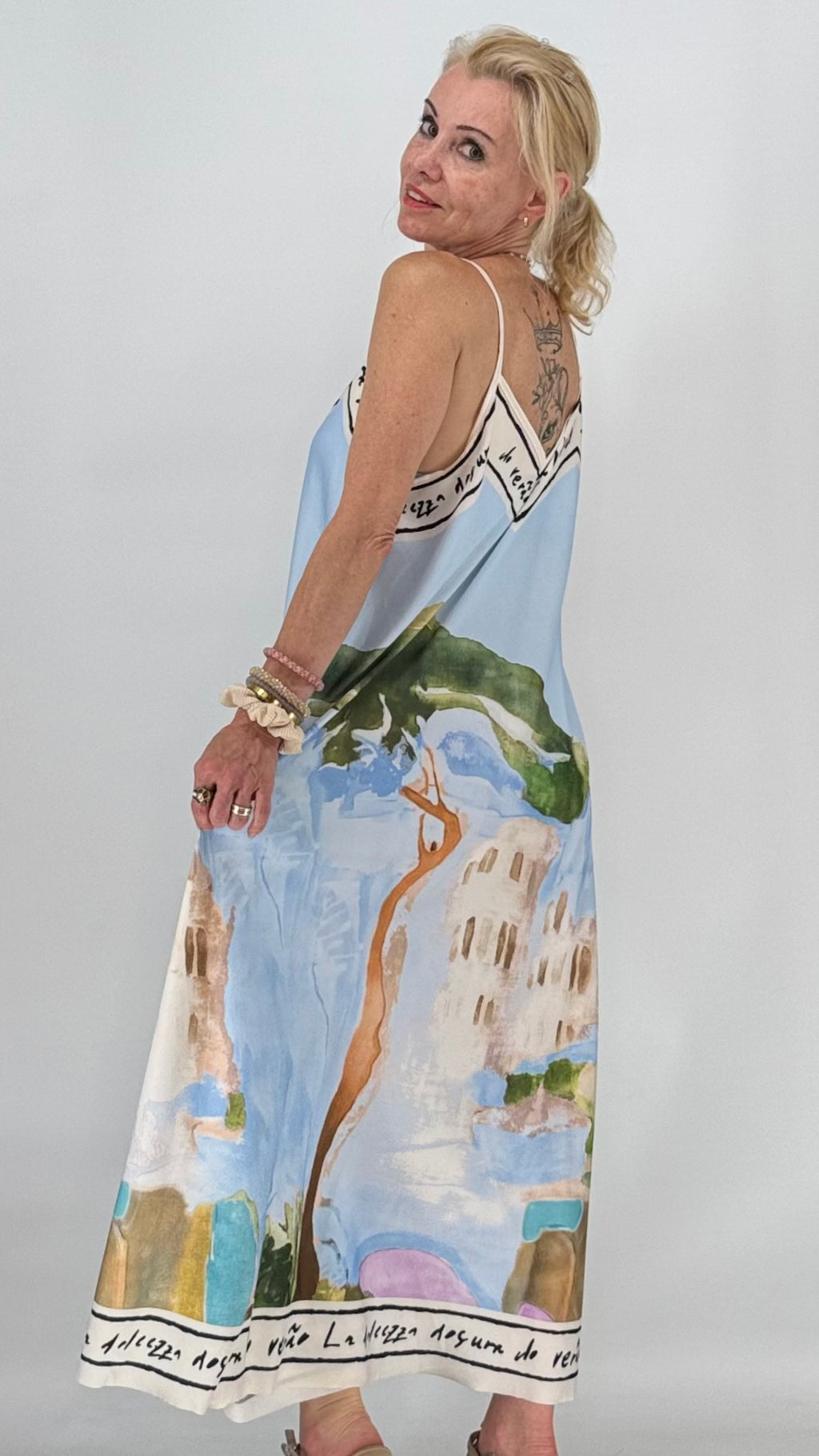 "Dolce Vita" Sommer Kleid in vielen Farben, Viskose/Seide
