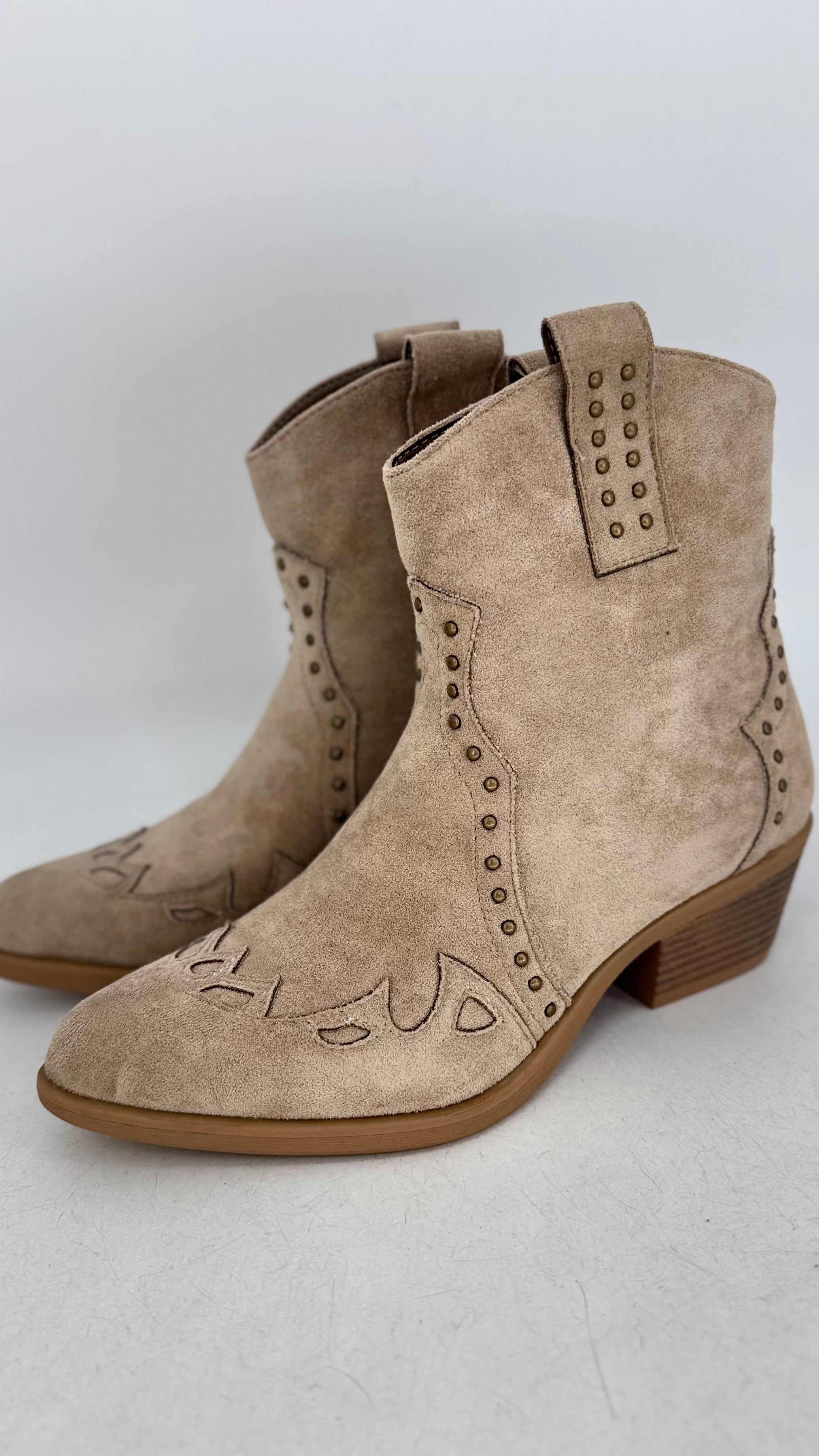 Cowboy Stiefelette, Beige