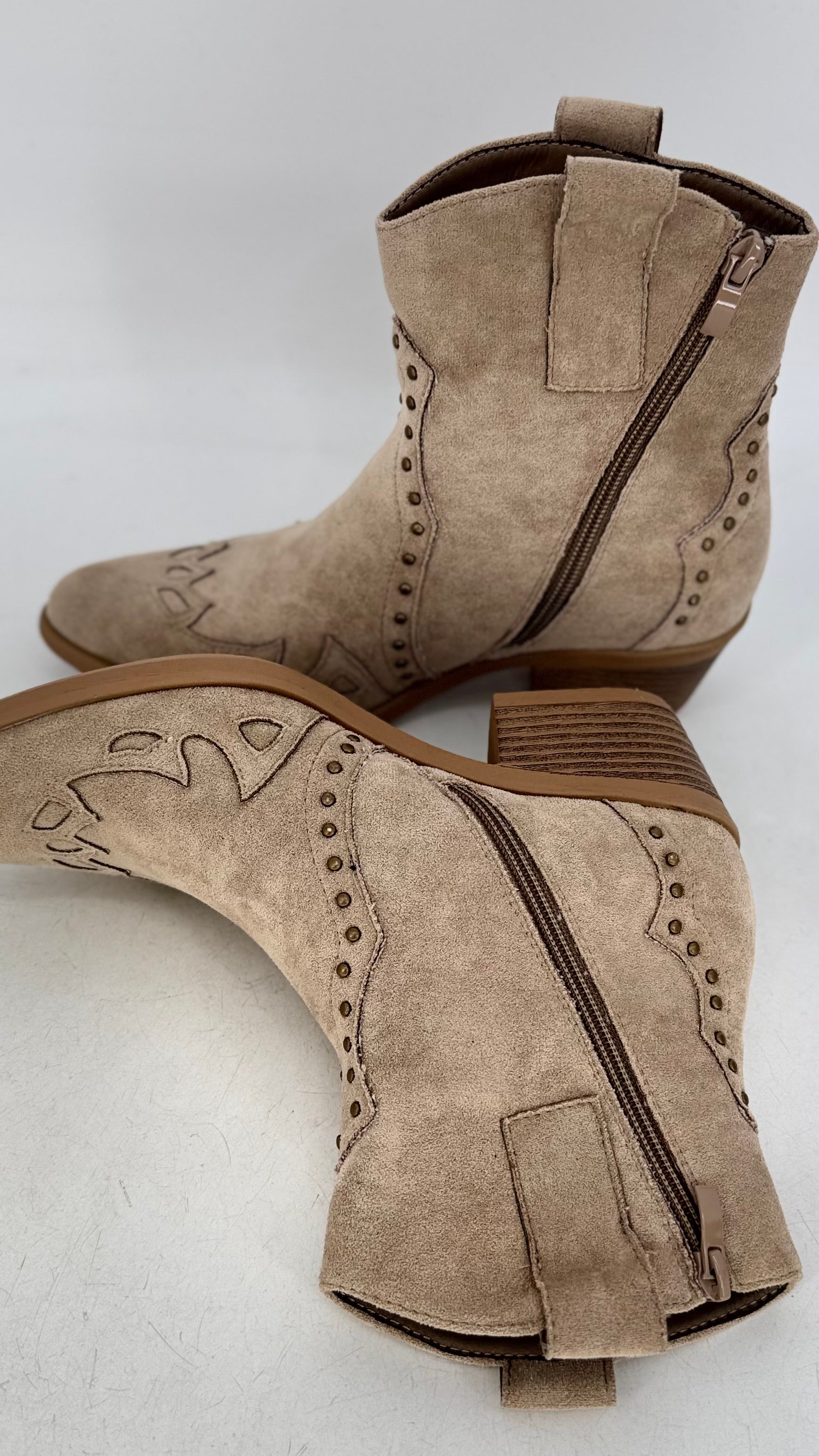 Cowboy Stiefelette, Beige