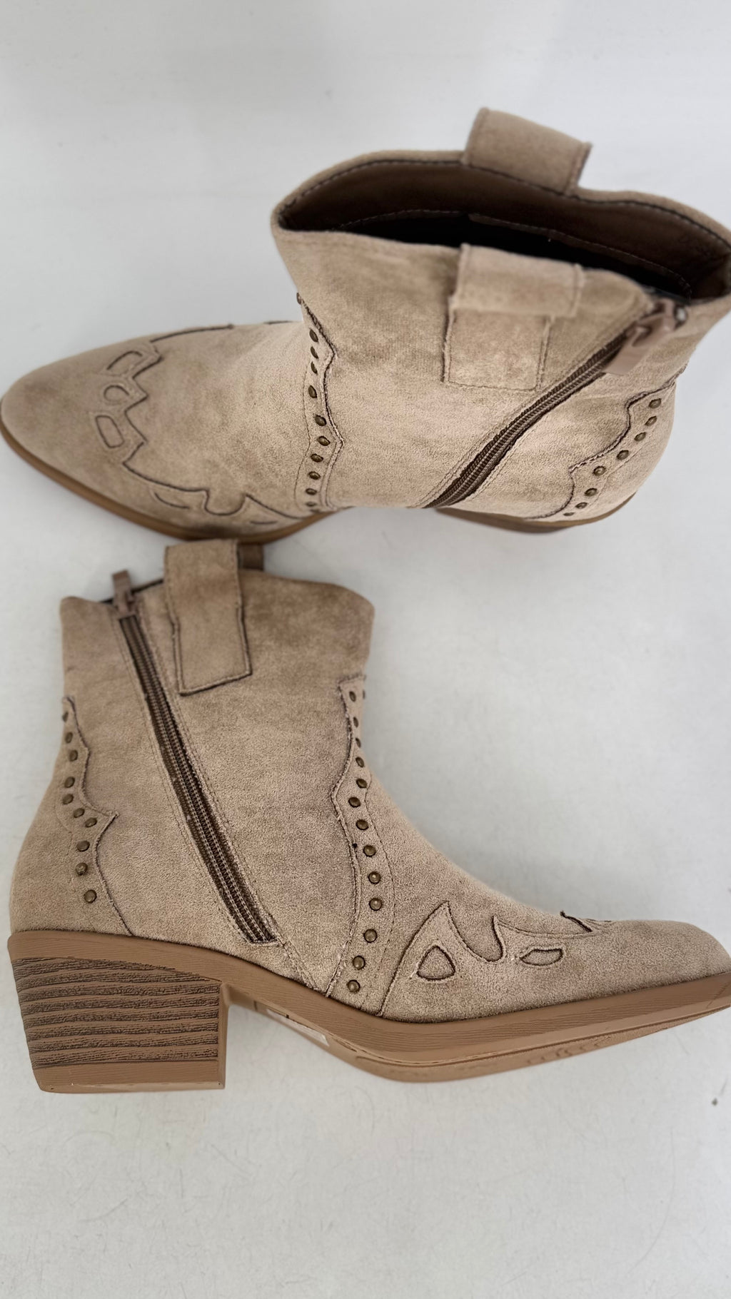 Cowboy Stiefelette, Beige