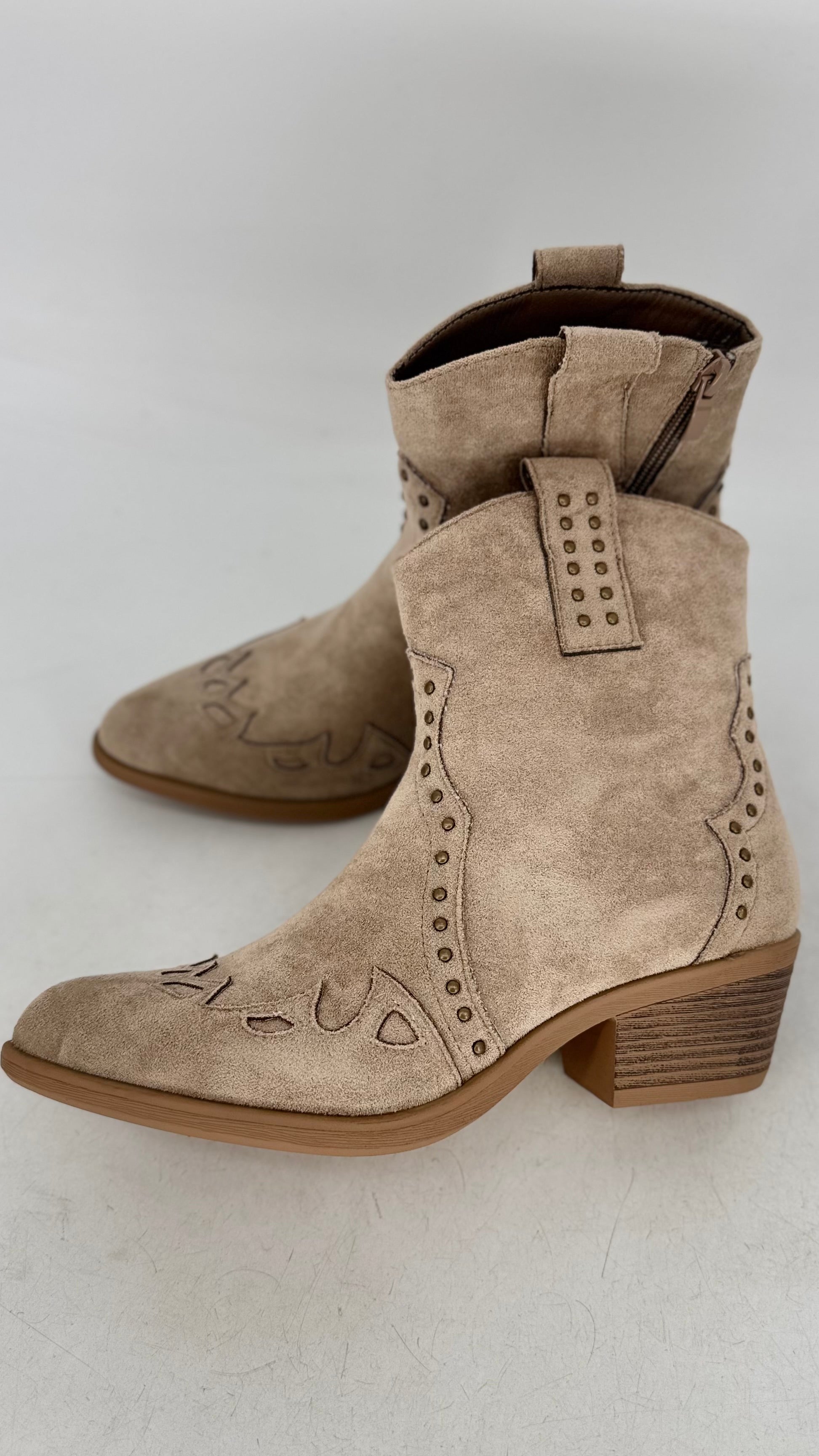 Cowboy Stiefelette, Beige