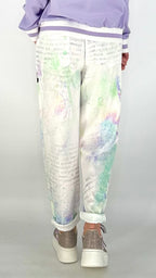 ESVIVID Bomberjacke in Flieder mit weißen Streifen