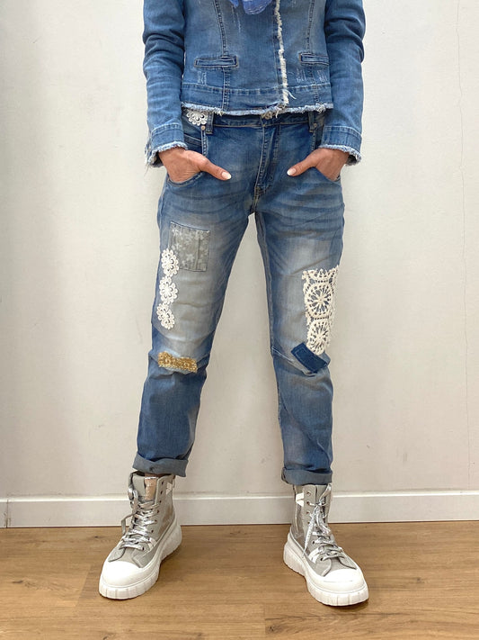 Jeans S. Woman mit Pailletten