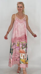 "Bella Toscana" Sommer Kleid, Viskose/Seide