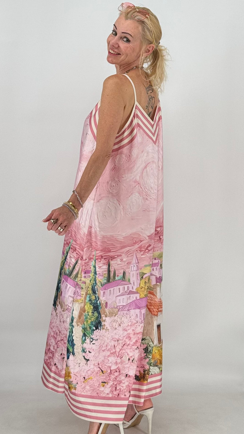 "Bella Toscana" Sommer Kleid, Viskose/Seide