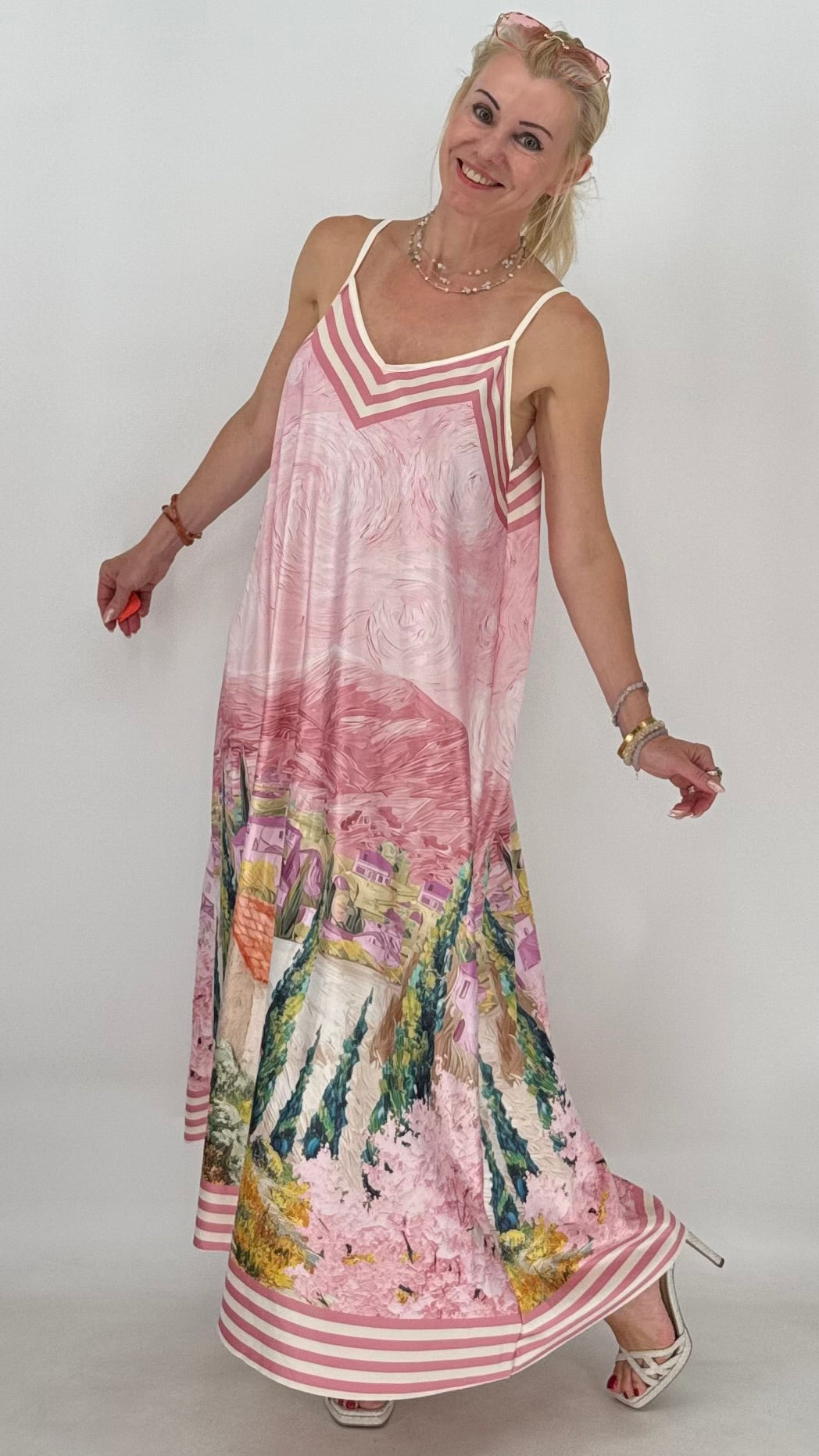 "Bella Toscana" Sommer Kleid, Viskose/Seide