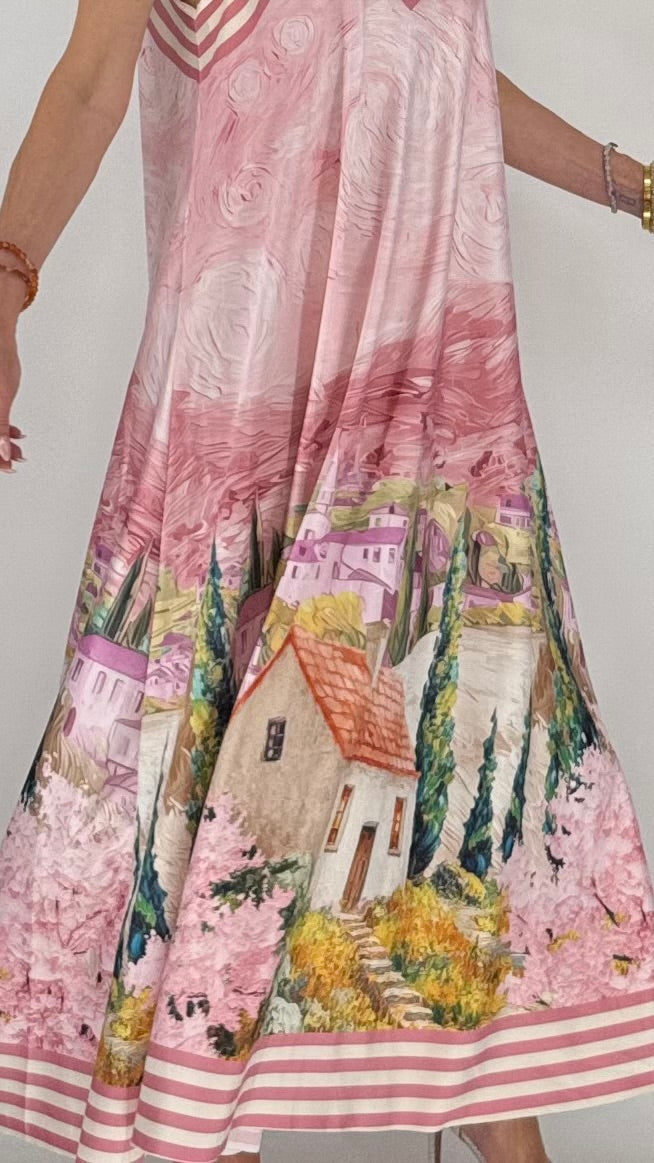 "Bella Toscana" Sommer Kleid, Viskose/Seide