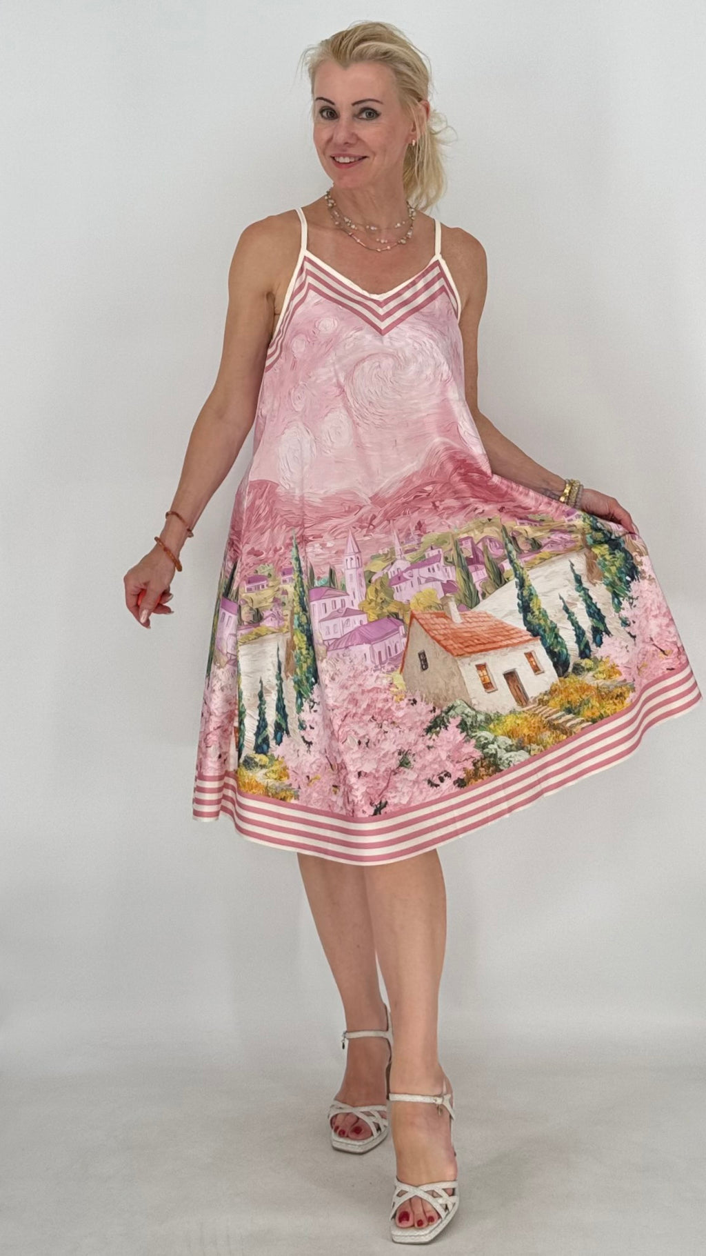 "Bella Mia", Sommer Kleid Viskose/Seide