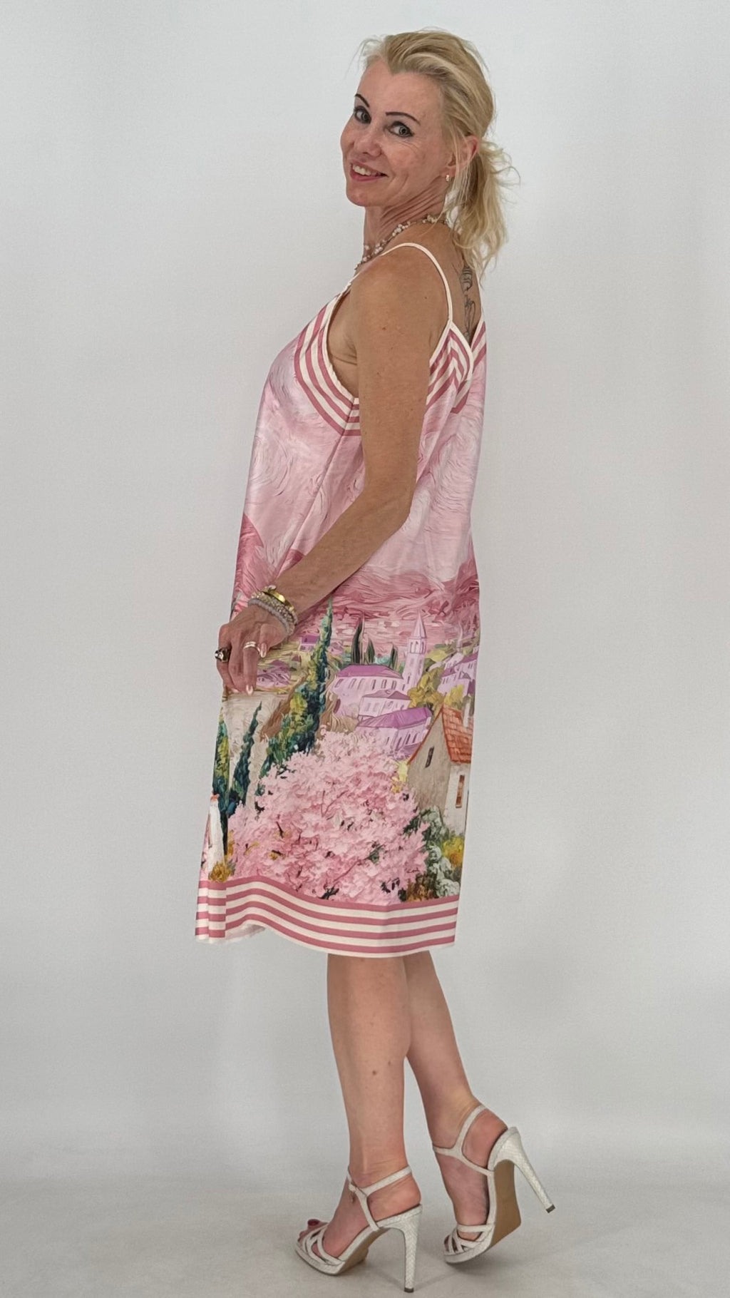 "Bella Mia", Sommer Kleid Viskose/Seide