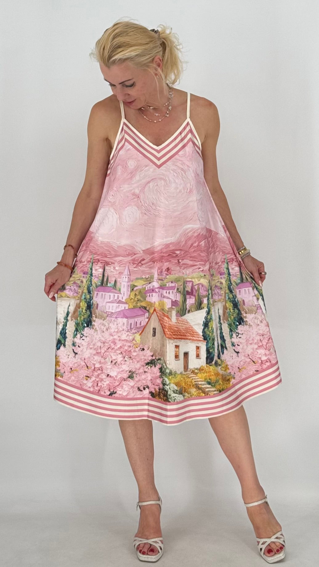 "Bella Mia", Sommer Kleid Viskose/Seide