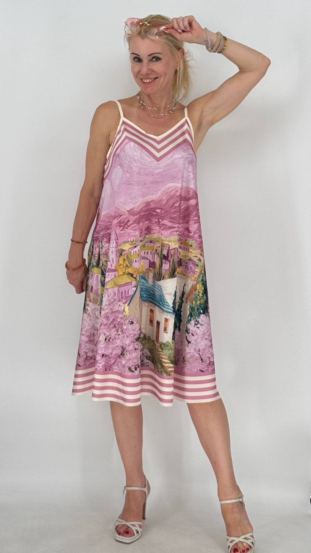 "Bella Mia", Sommer Kleid Viskose/Seide