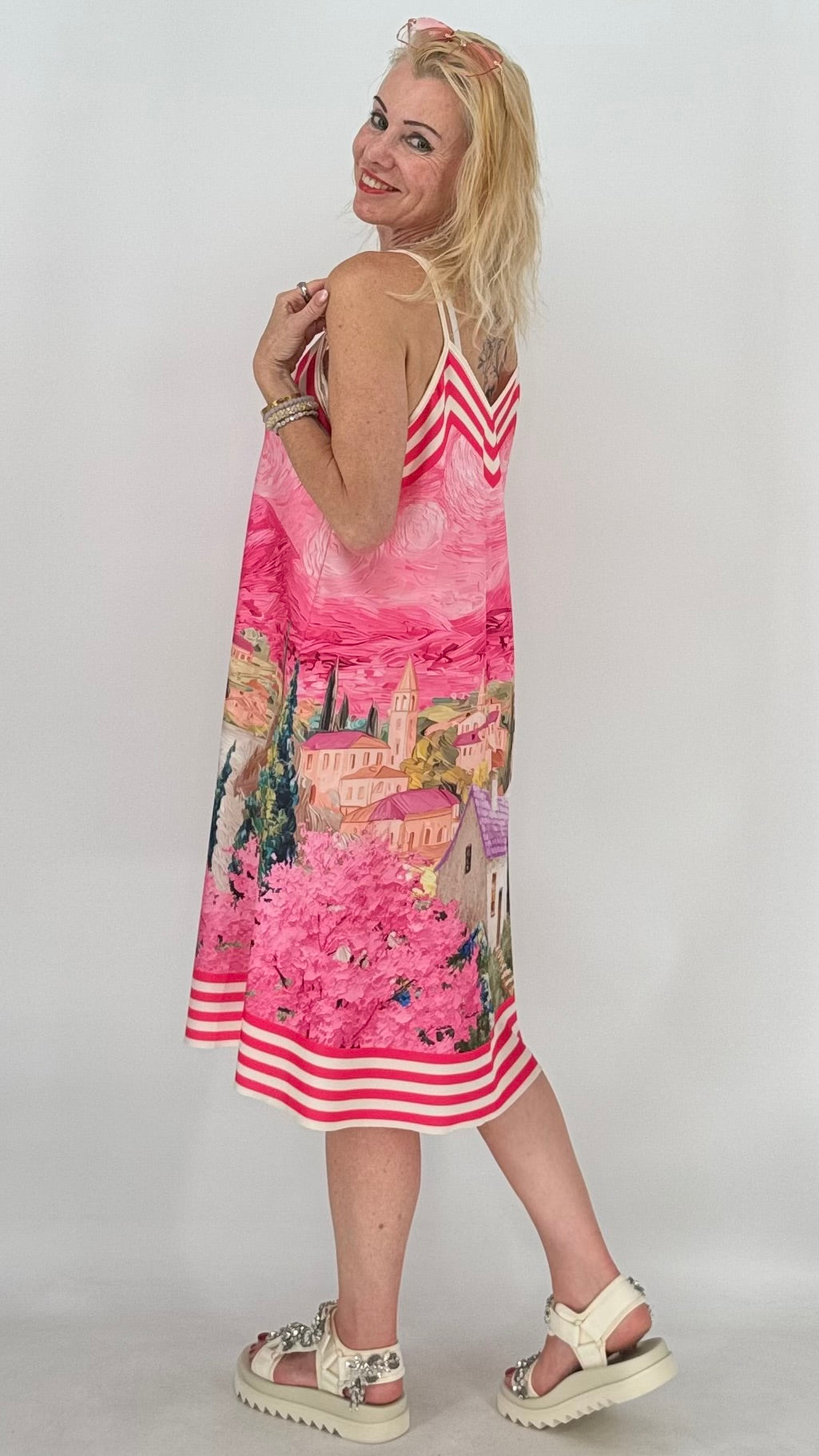 "Bella Mia", Sommer Kleid Viskose/Seide